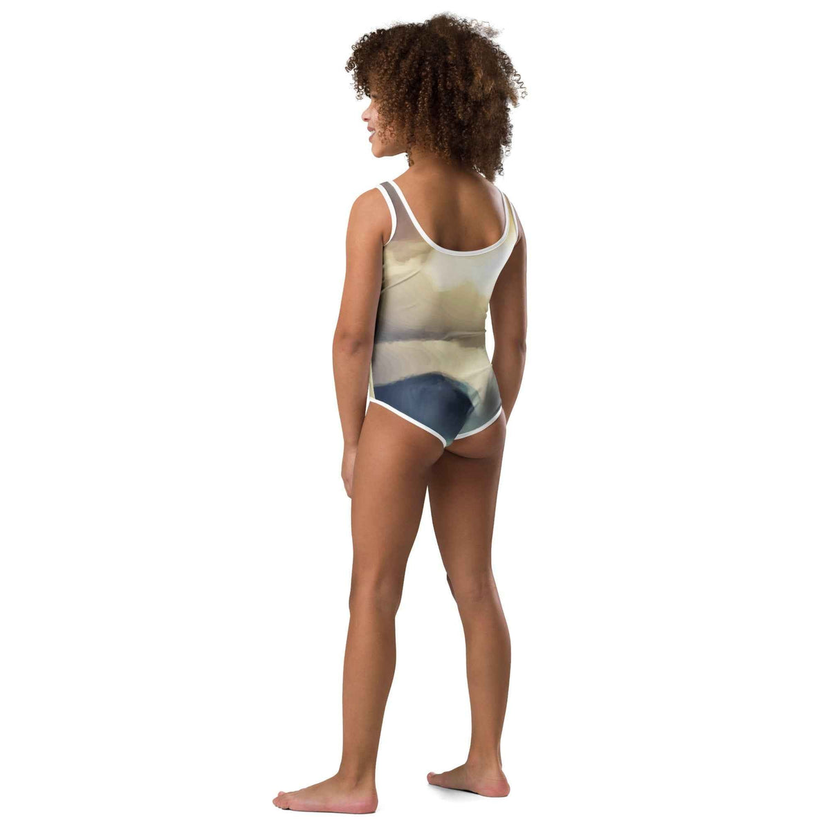 Wild Black Horse All-Over Print Kid's Swimsuit
