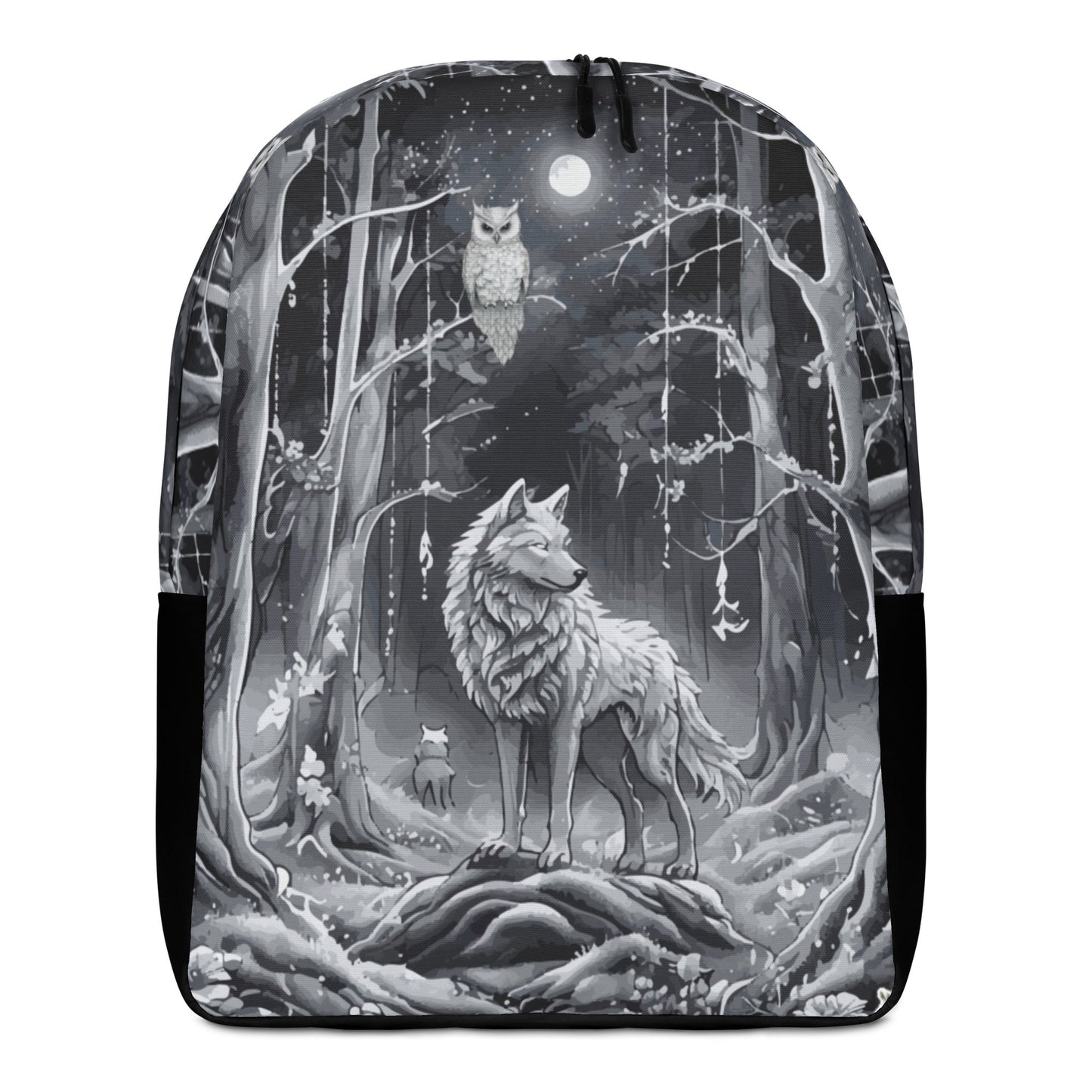 Ethereal Wolf in the Moon Light All Over Print Backpack