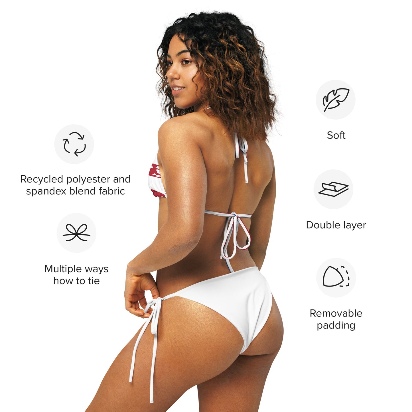 EE. UU. - Top de bikini de tirantes reciclado