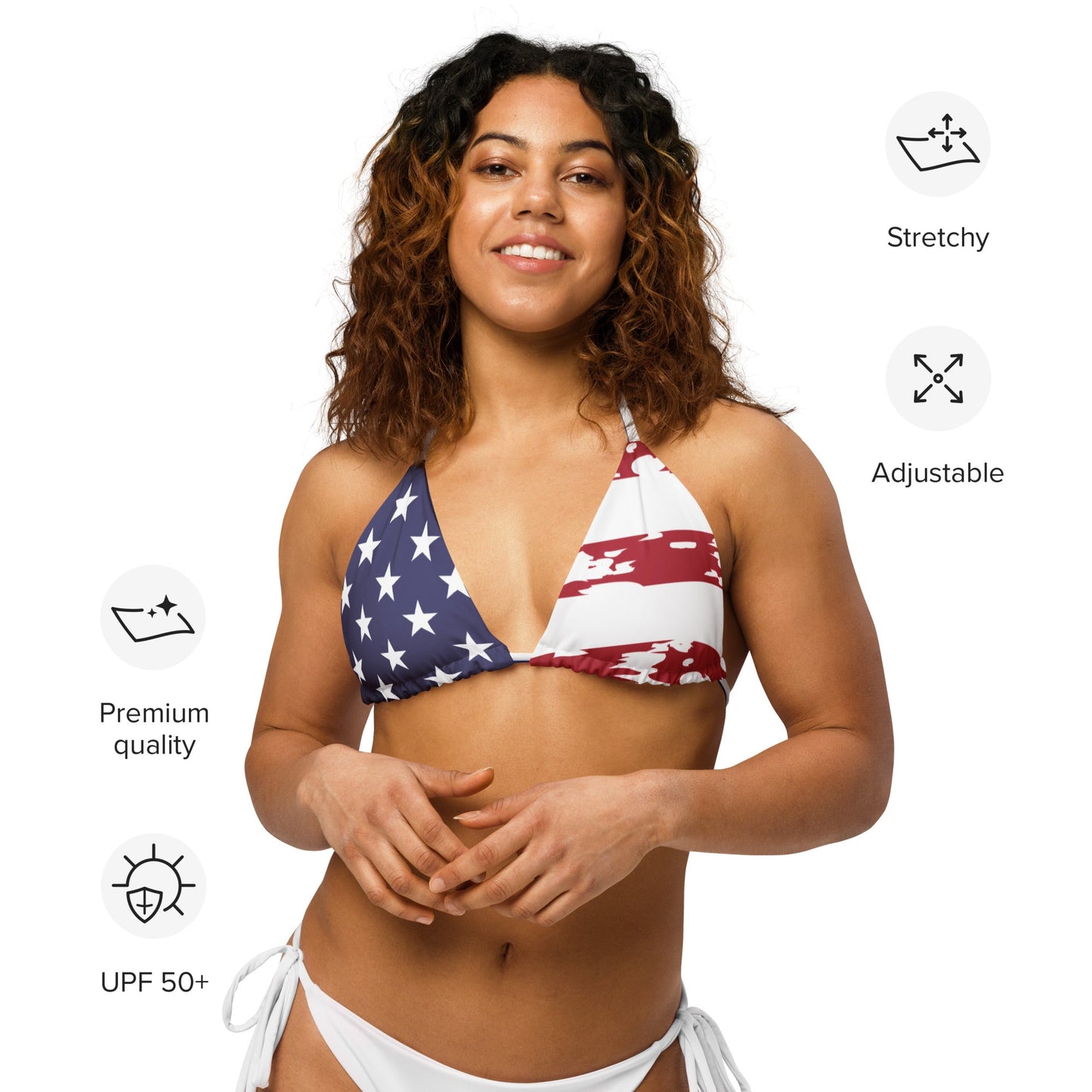 EE. UU. - Top de bikini de tirantes reciclado