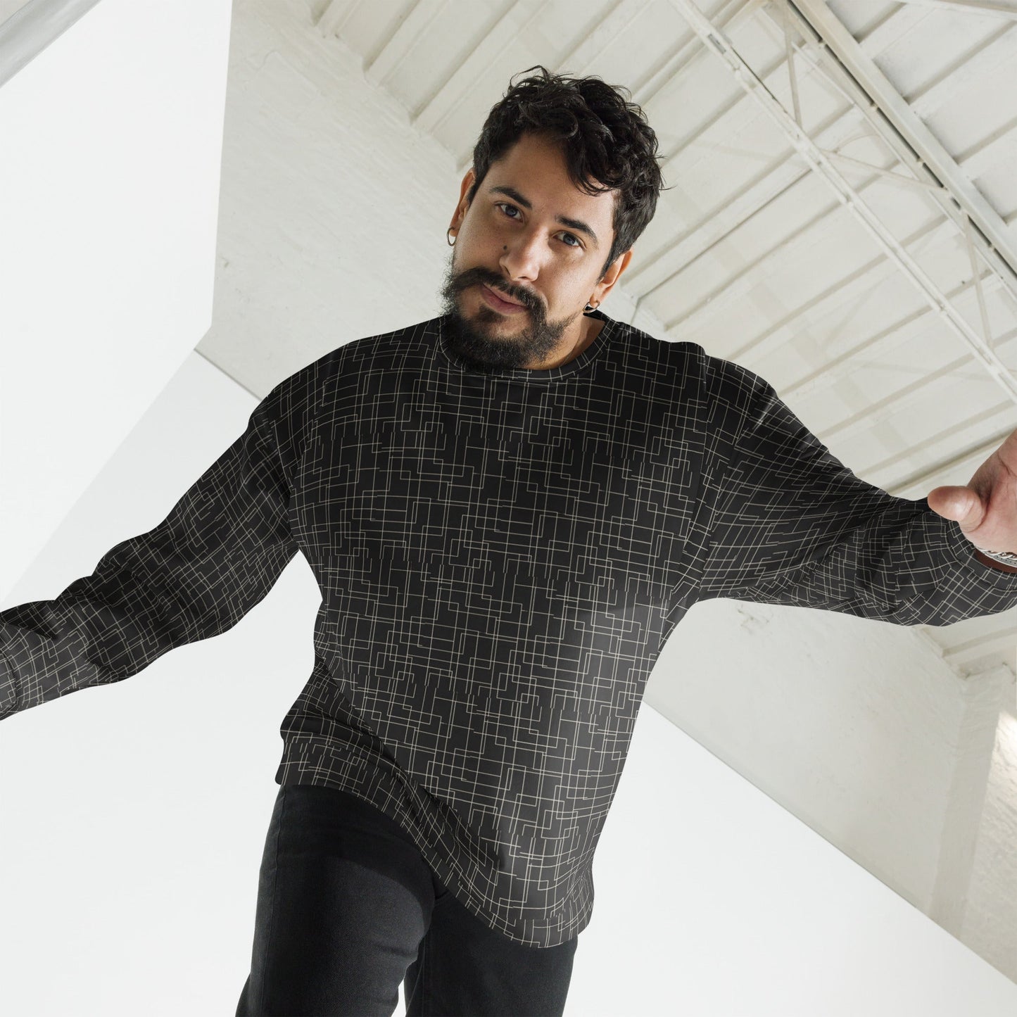 Architectural Silence Sweatshirt | Minimalist Geometric Unisex