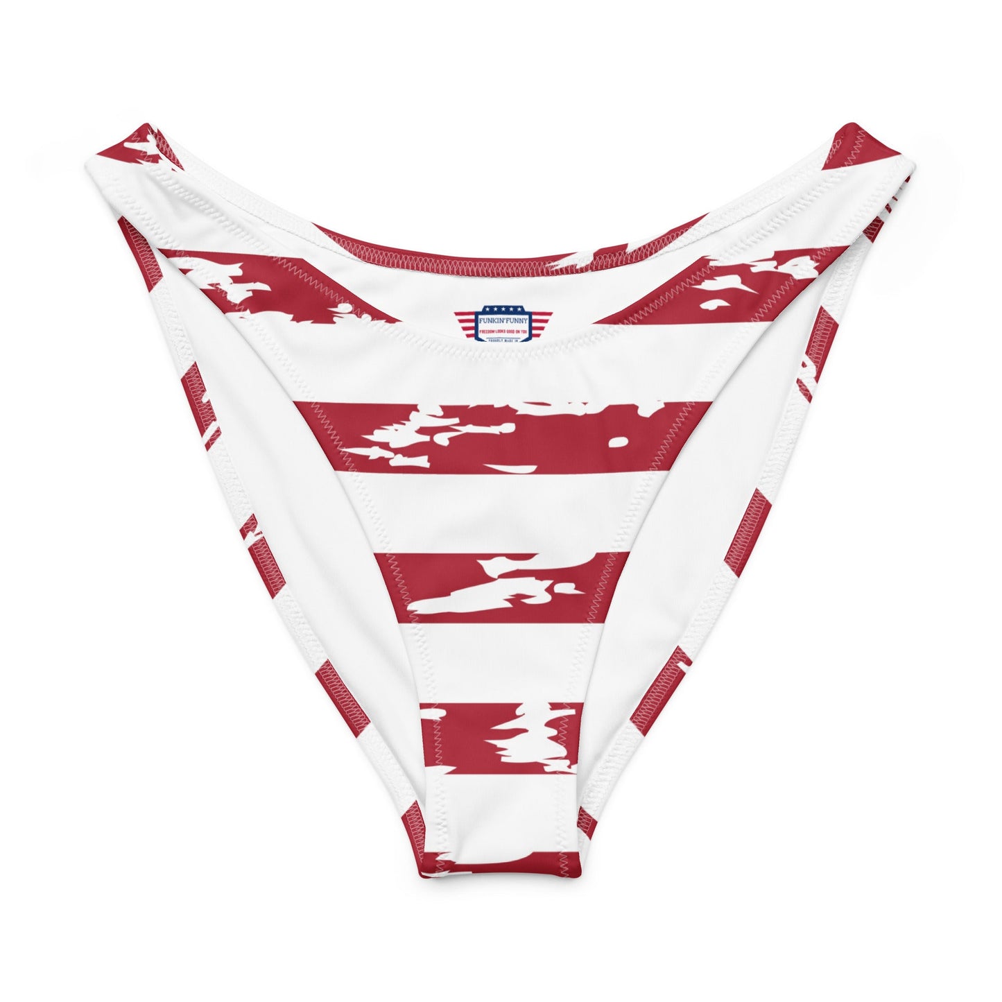 Rayas - Parte inferior de bikini con corte en V reciclada