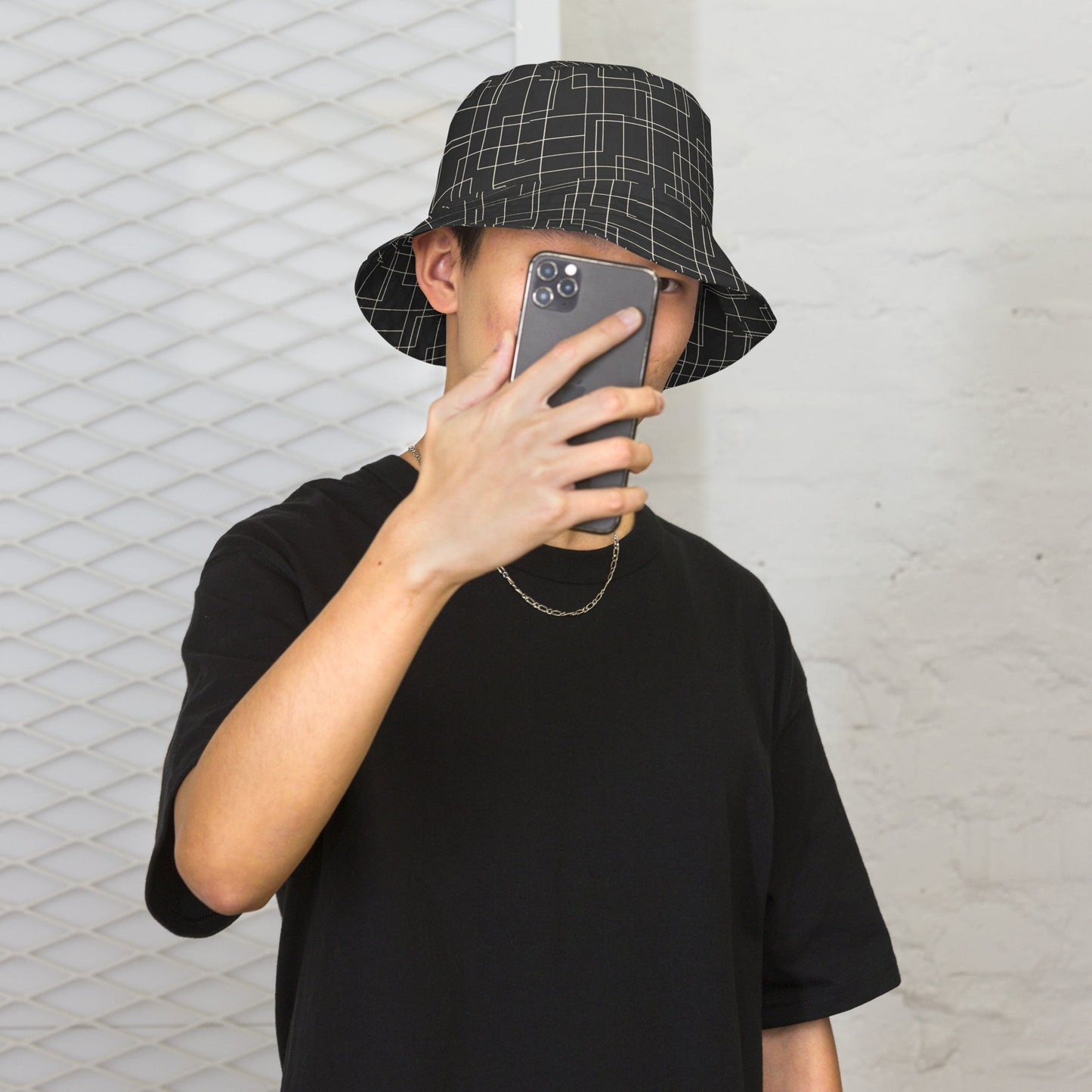 Architectural Silence Bucket Hat | Reversible Minimalist Geometric