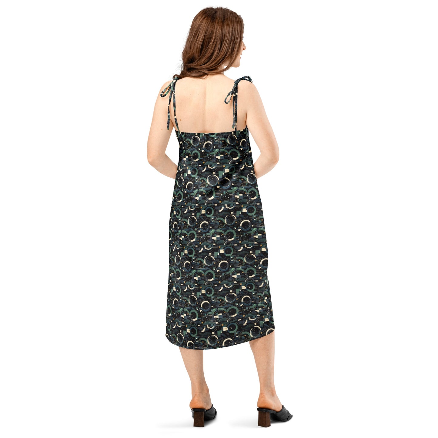 Modern Geometric Midi Dress | Contemporary Statement Design