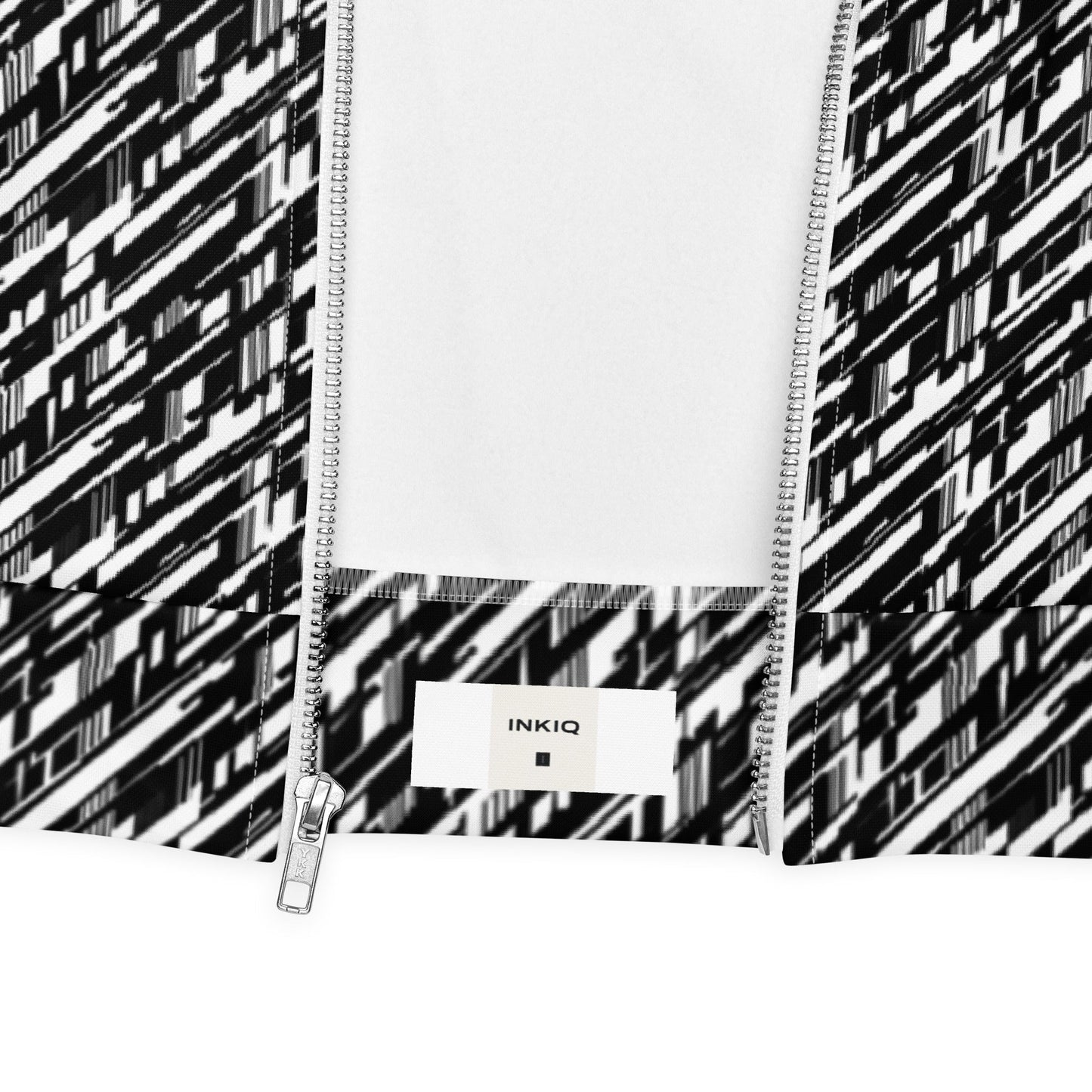 Glitch Stripe Bomber Jacket | Futuristic Black & White Unisex