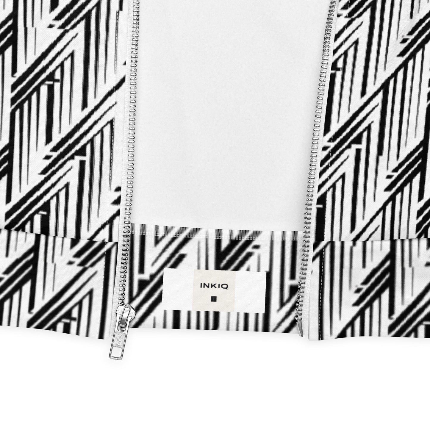 Glitch Stripe Bomber Jacket | Black White Neo-Futurist Unisex