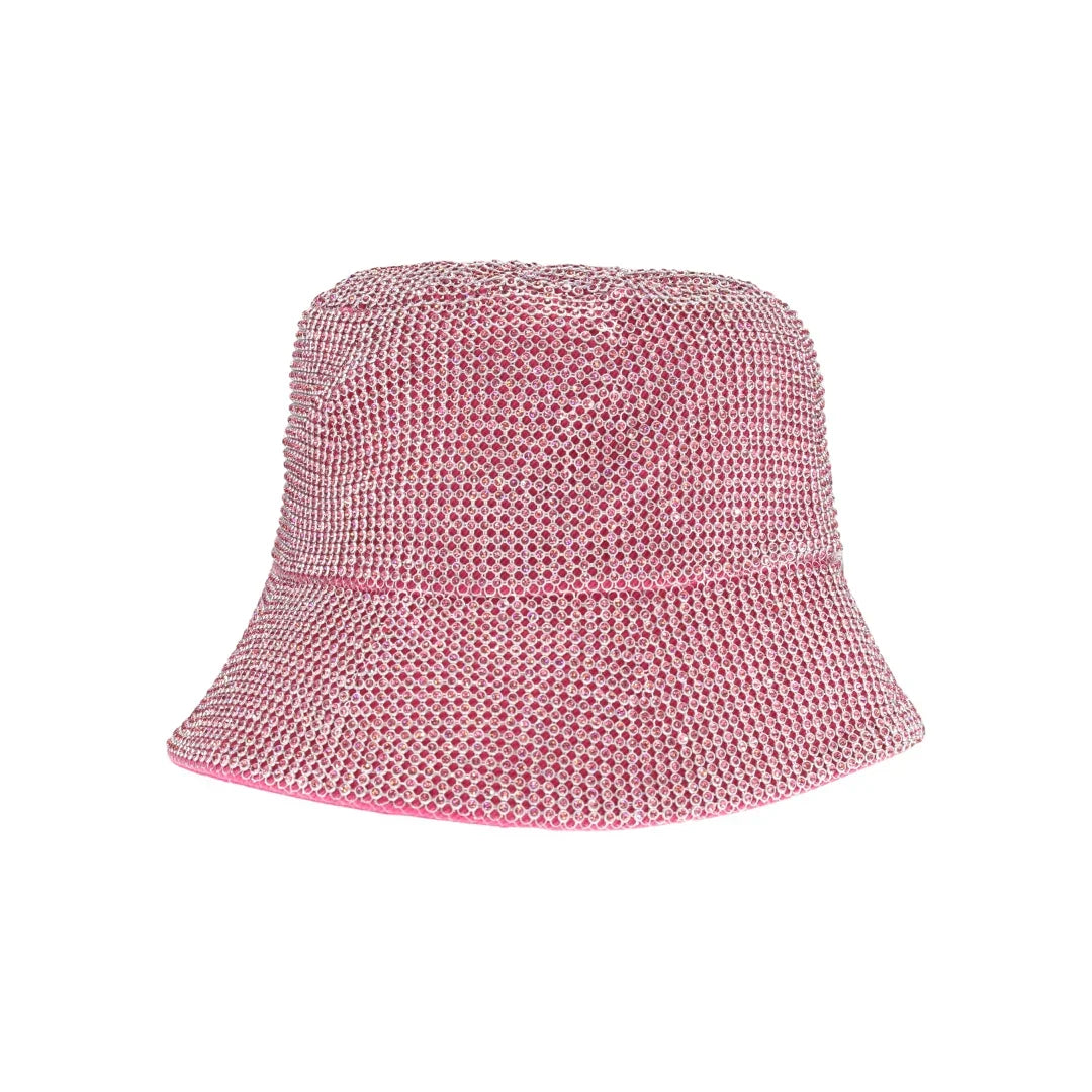 Allover Rhinestone C.C Bucket Hat