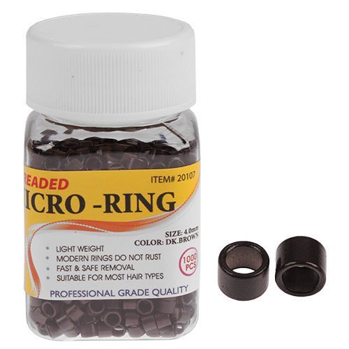 Allure Micro Ring 4.0 mm (1000 pcs) Dark Brown Hair Extension Supplies