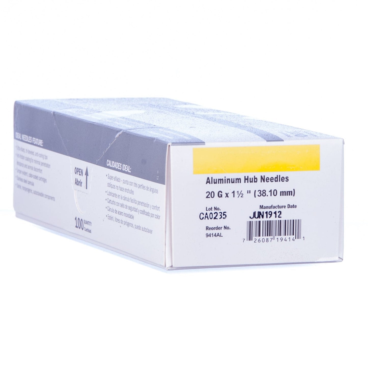 Agujas de cubo de aluminio Jeffers, caja de 100
