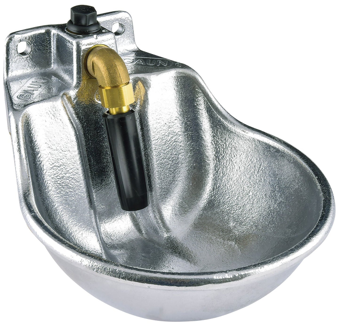 Bebedero de caballo con válvula de pulsación de montaje en pared de aluminio, 48 oz