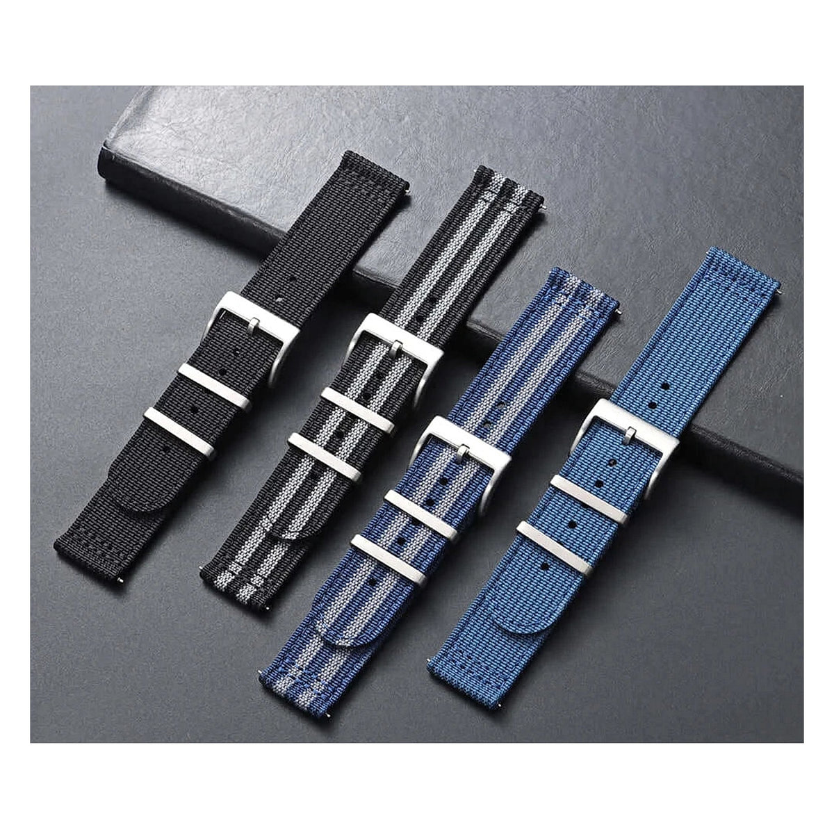 Amazfit Balance, GTR, GTS & Bip Two-Piece Ribbed Nylon Band