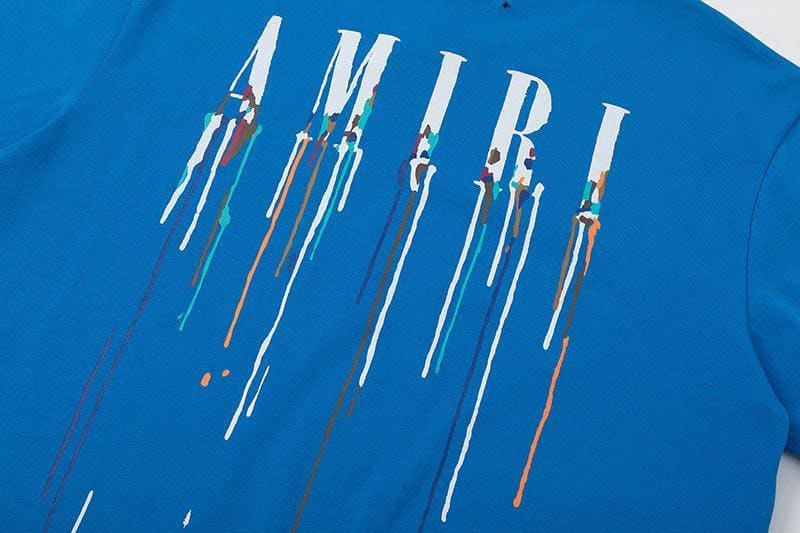 Amiri Blue T-Shirt Without Collar
