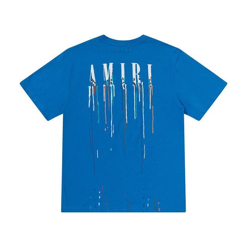 Amiri Blue T-Shirt Without Collar
