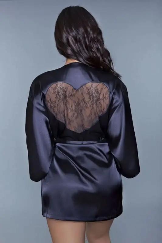 Bata de mujer - Manga larga con detalles de encaje - Lencería elegante para el dormitorio