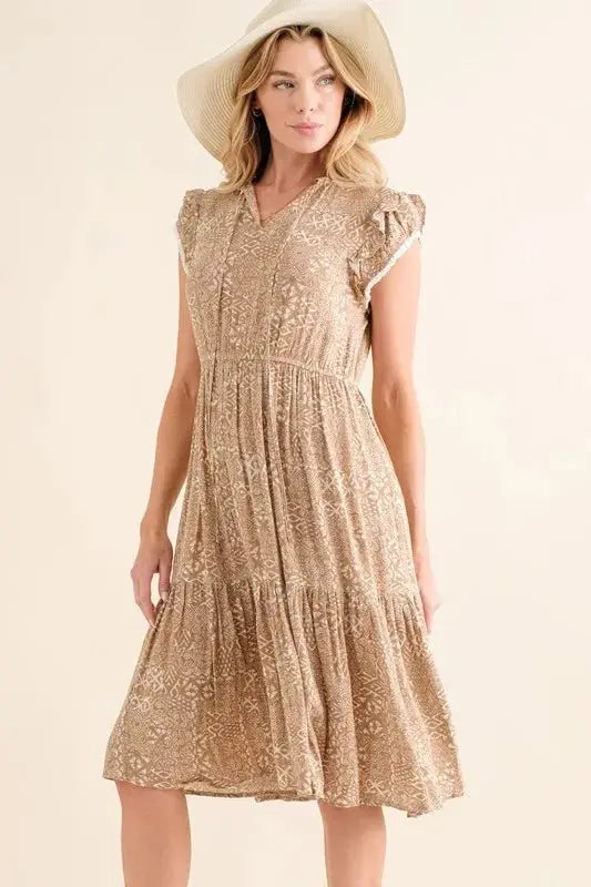 Vestidos Trendsi Y El Vestido Largo Bohemio Taupe Talla Pequeña