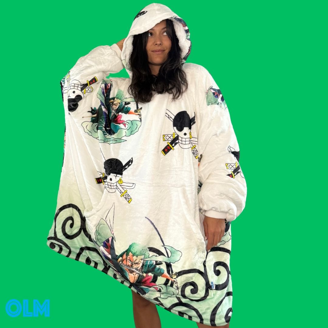 Zoro One Piece Wearable Blanket Hoodie for Kids & Adults | OLM Toys