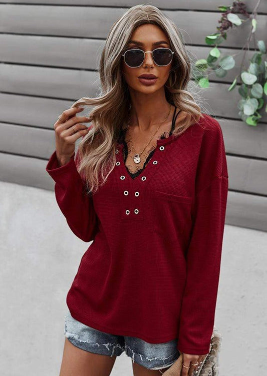 Jersey con tapeta de botones falsa