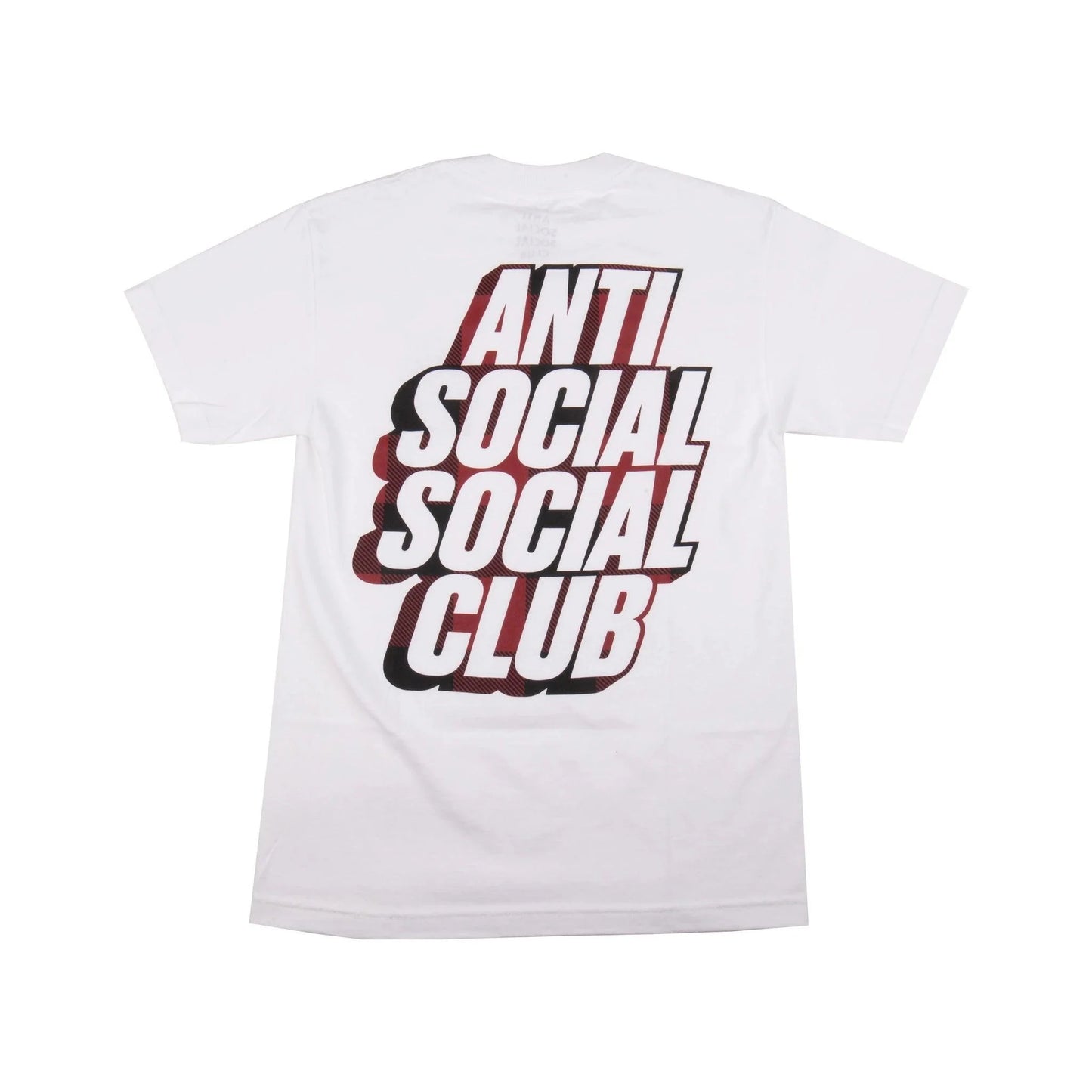 Anti Social Social Club Plaid Red Tee White