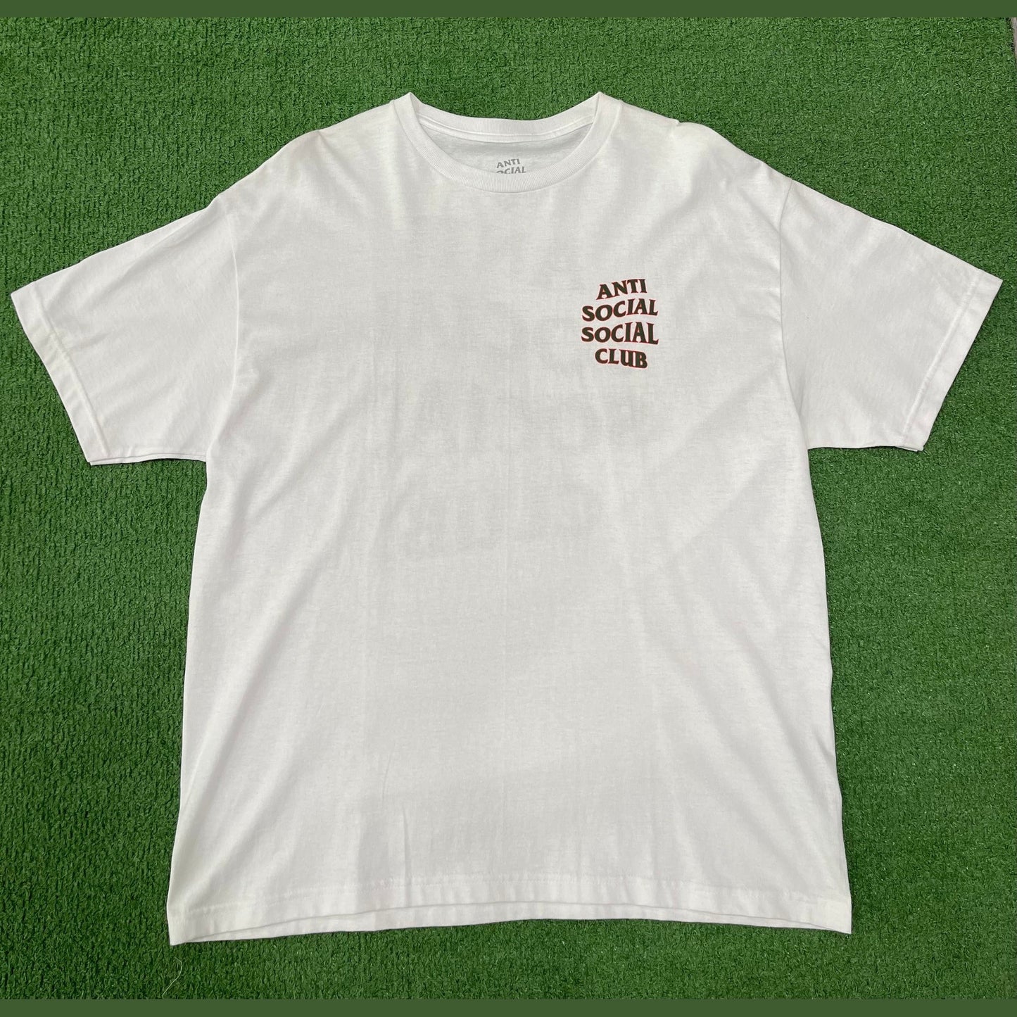 Anti Social Social Club Plaid Red Tee White