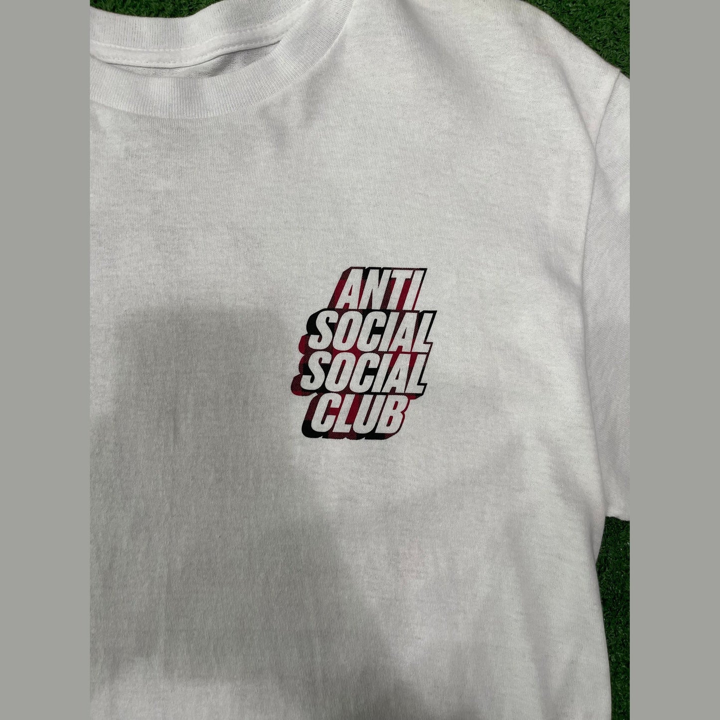 Anti Social Social Club Plaid Red Tee White