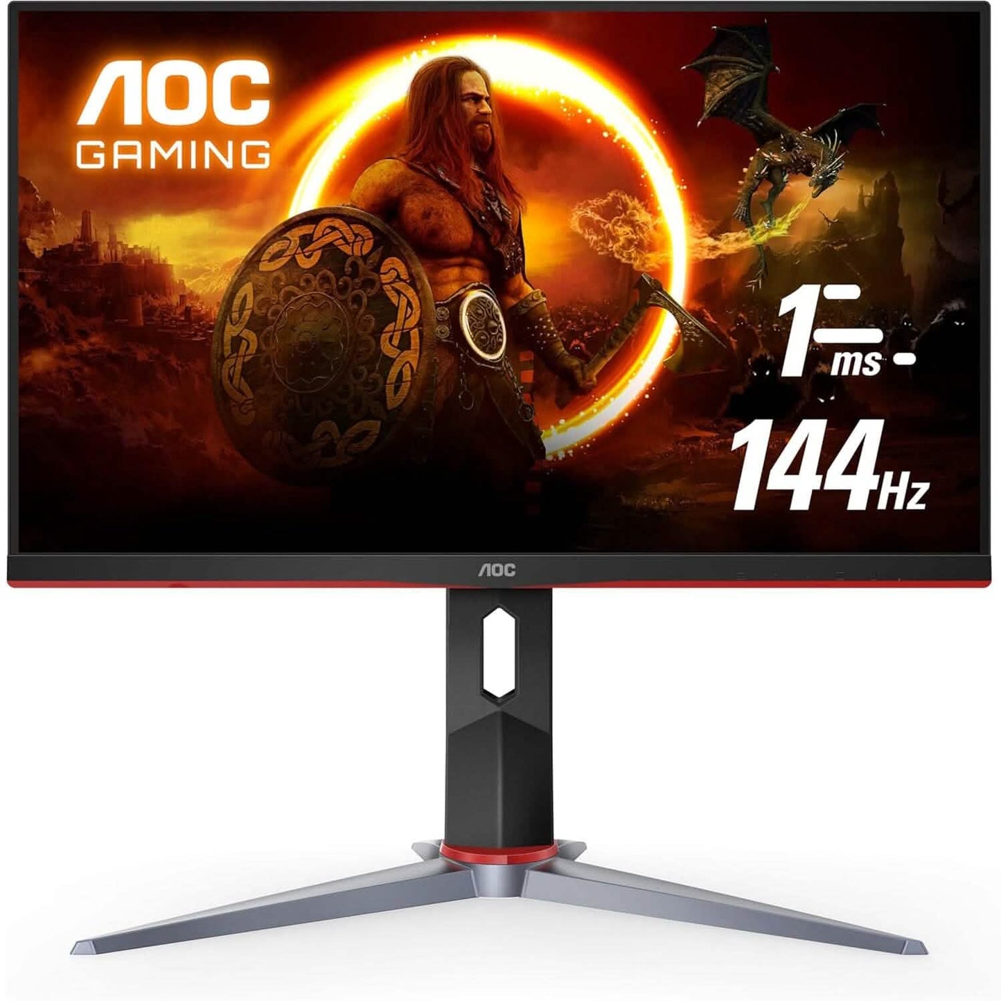 AOC 27G2 27" Frameless Gaming IPS Monitor, FHD 1080P, 1ms 144Hz, NVIDIA G-SYNC Compatible + Adaptive-Sync, Height Adjustable  (Refurbished)