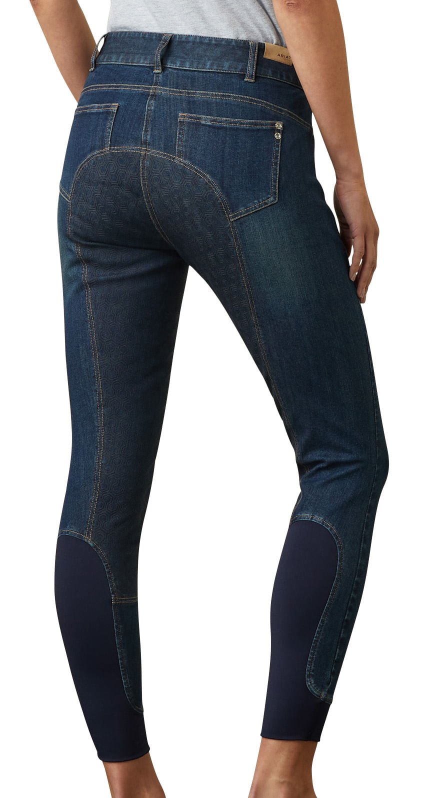 Pantalón de montar vaquero con asiento completo Ariat Halo, color Birch Marine