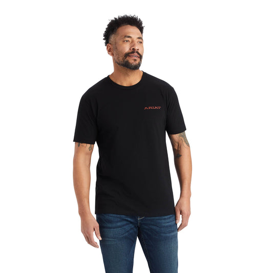 Camiseta Ariat Bronc Buster para hombre, negra
