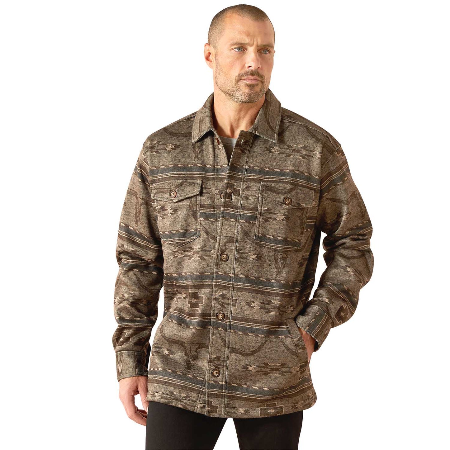 Camisa Chaqueta Estampada Caldwell de Hombre Ariat