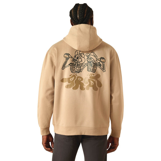 Sudadera con Capucha Gráfica para Hombre Ariat Drinking Buddies – Ajuste Relajado de Forro Polar Cepillado