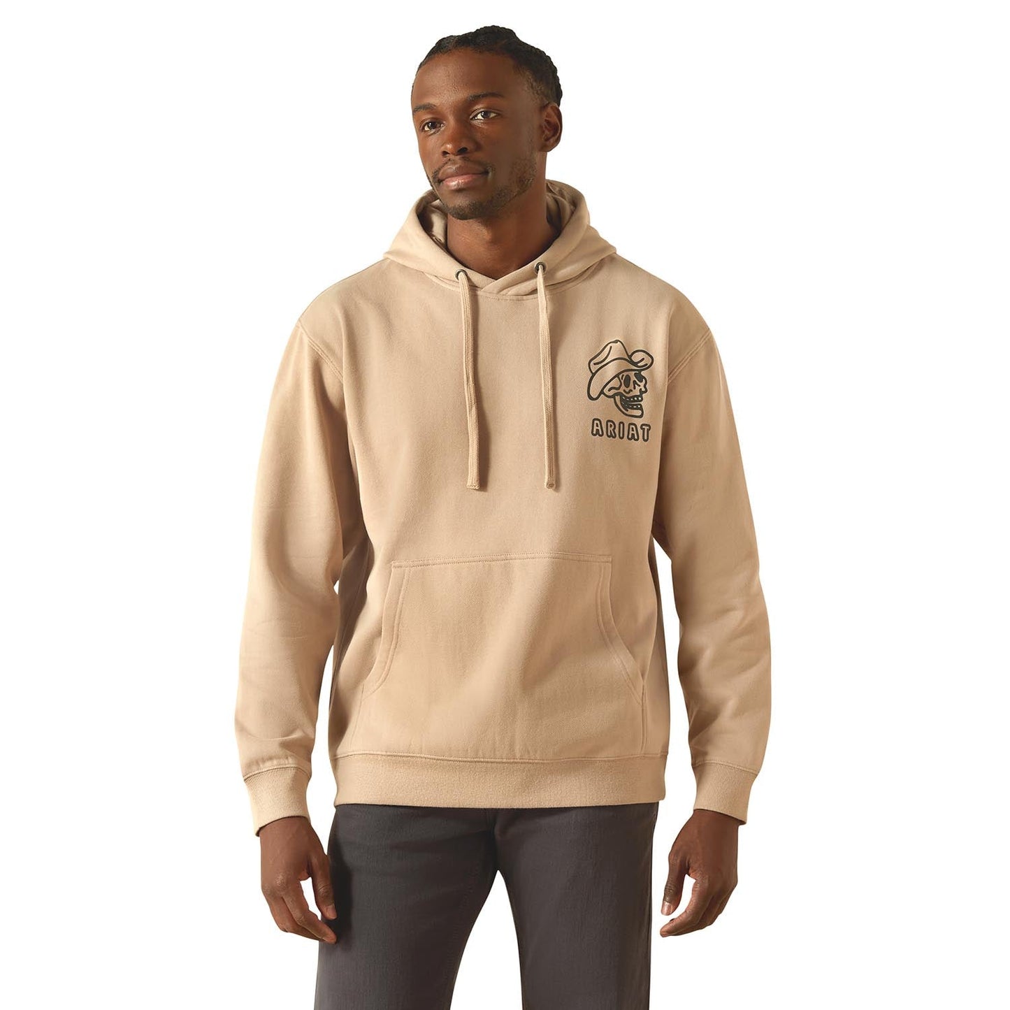 Sudadera con Capucha Gráfica para Hombre Ariat Drinking Buddies – Ajuste Relajado de Forro Polar Cepillado