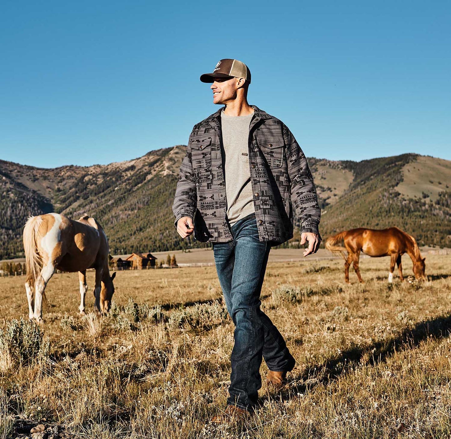 Pantalón Vaquero Ariat M5 Slim Stretchy Legacy Stackable de Hombre con Pierna Recta