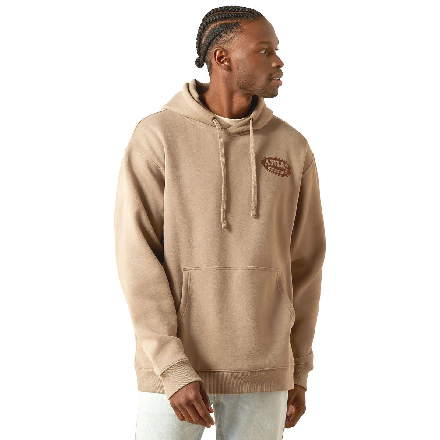 Sudadera con capucha gráfica Ariat para hombre modelo Sendero "Slow Horses" – Forro polar cepillado de ajuste relajado