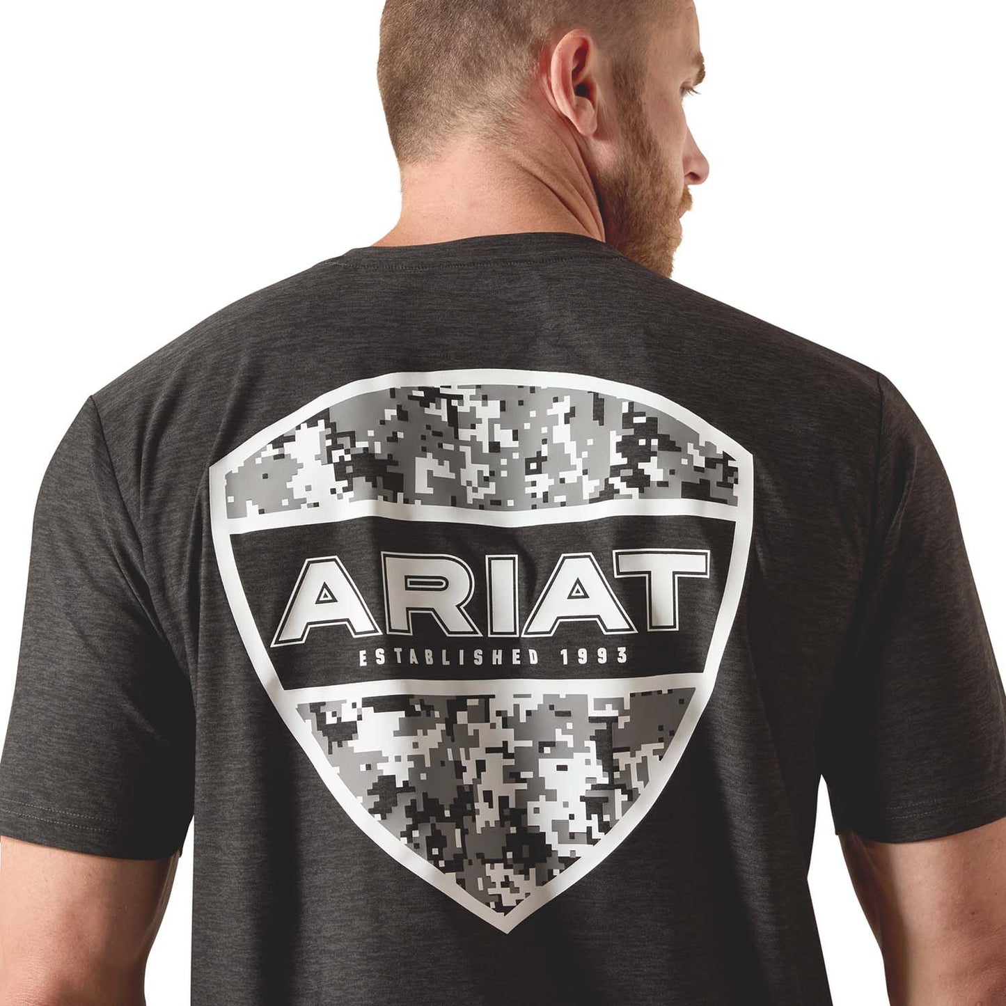 Camiseta de manga corta para hombre Ariat, camiseta atlética occidental Digi Shield