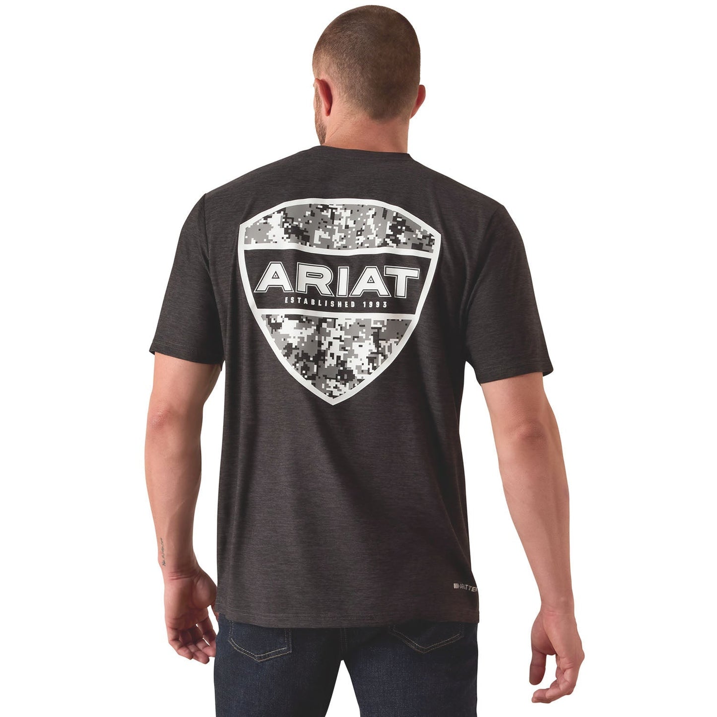 Camiseta de manga corta para hombre Ariat, camiseta atlética occidental Digi Shield