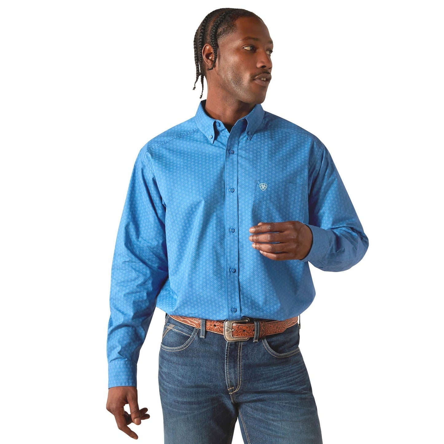 Camisa de manga larga de ajuste clásico Stratford Ariat para hombre