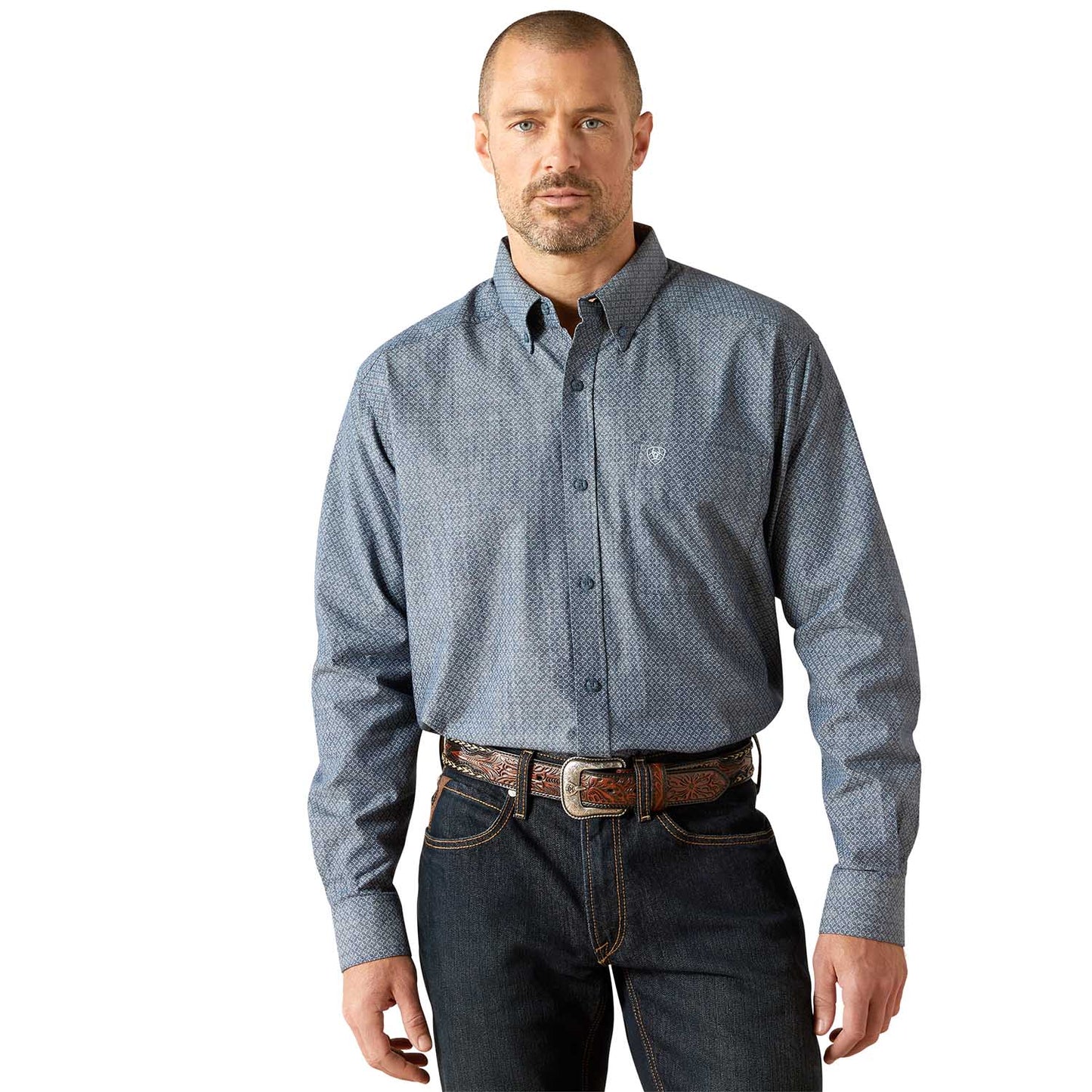 Camisa Ariat para hombre Trent de manga larga y ajuste clásico – Camisa informal resistente con botones