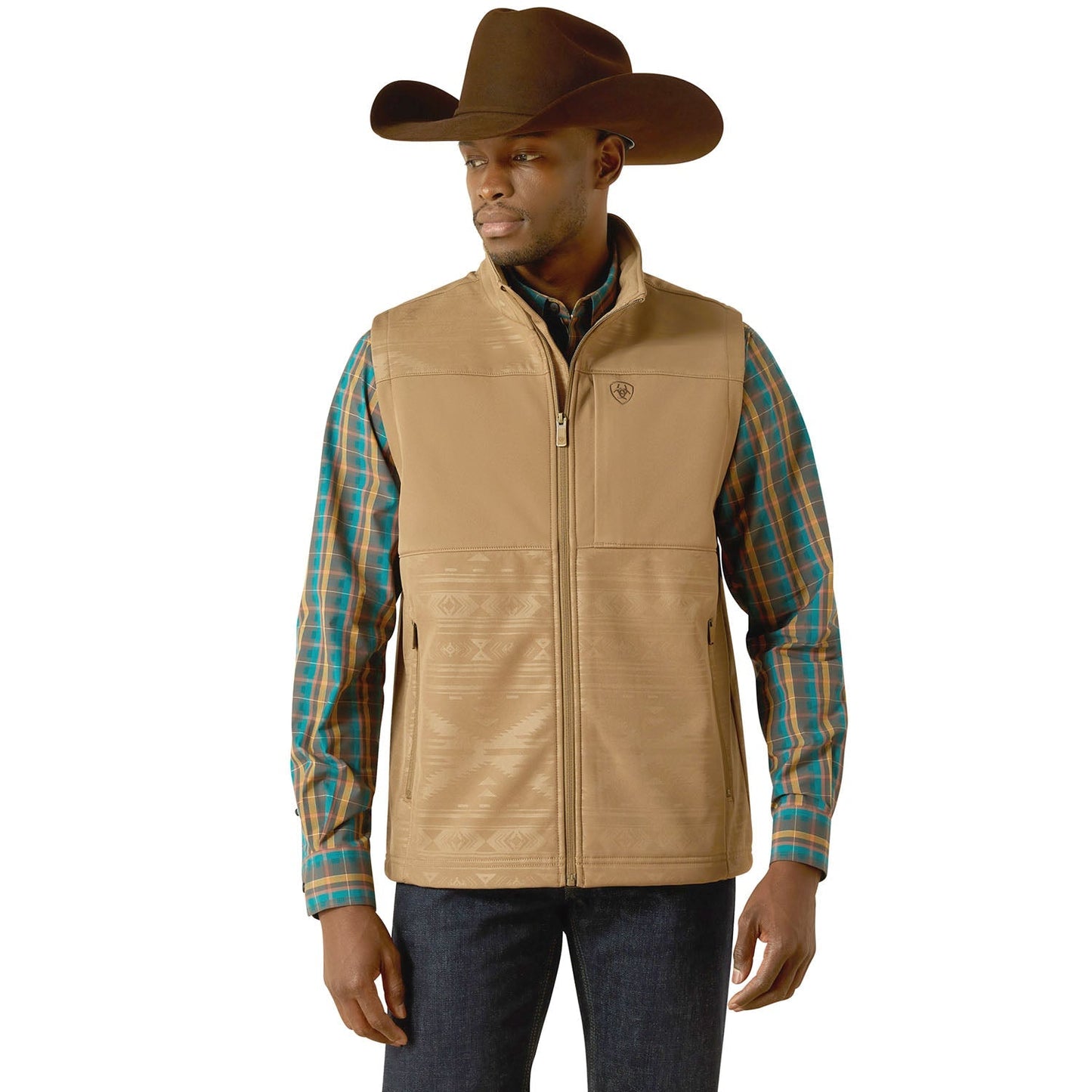 Chaleco softshell Ariat para hombre "Vernon" – Chaleco elástico cortavientos para exteriores