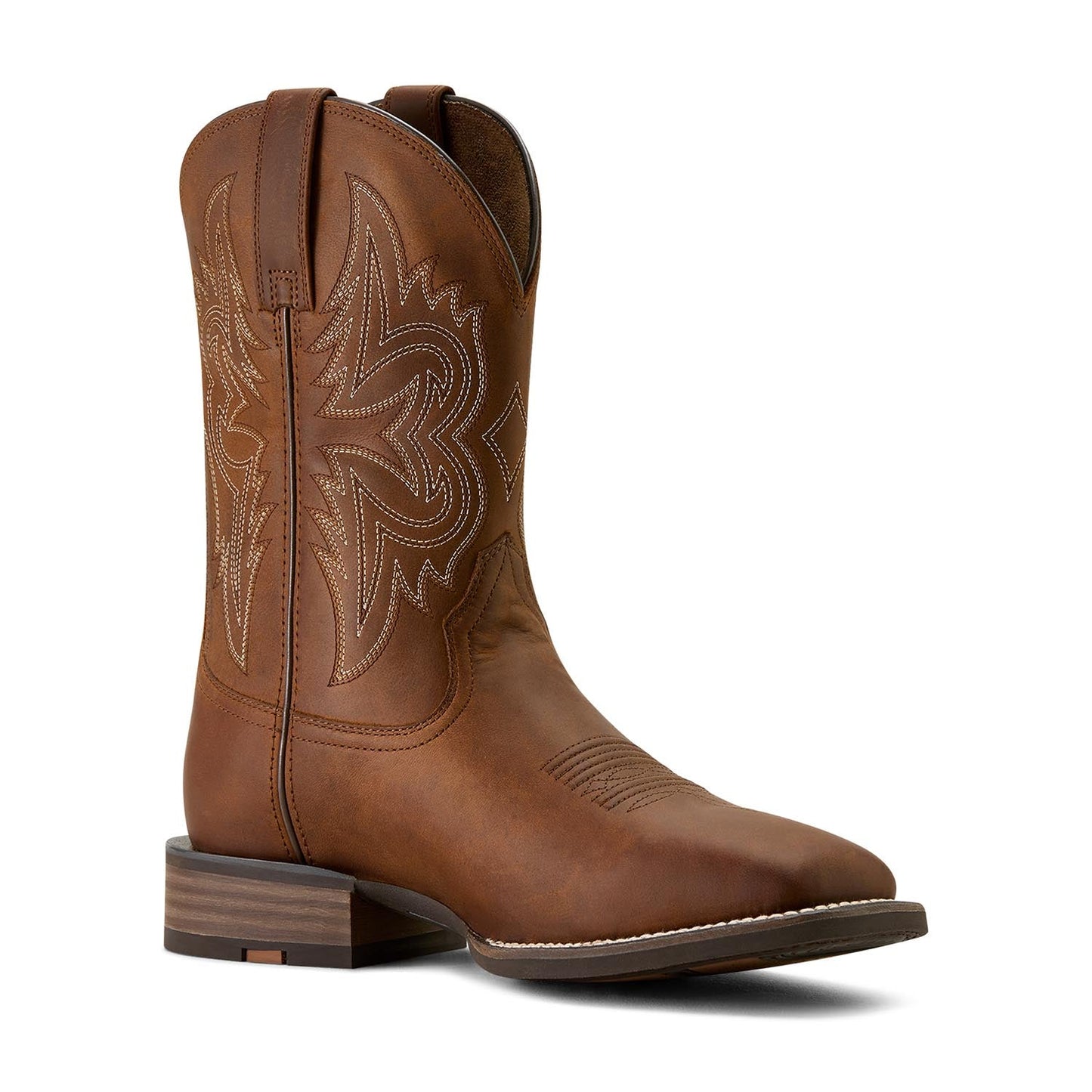 Bota vaquera de trabajo Ariat Western Big Rig con punta cuadrada ancha para hombre – Bota de trabajo cómoda y duradera de cuero
