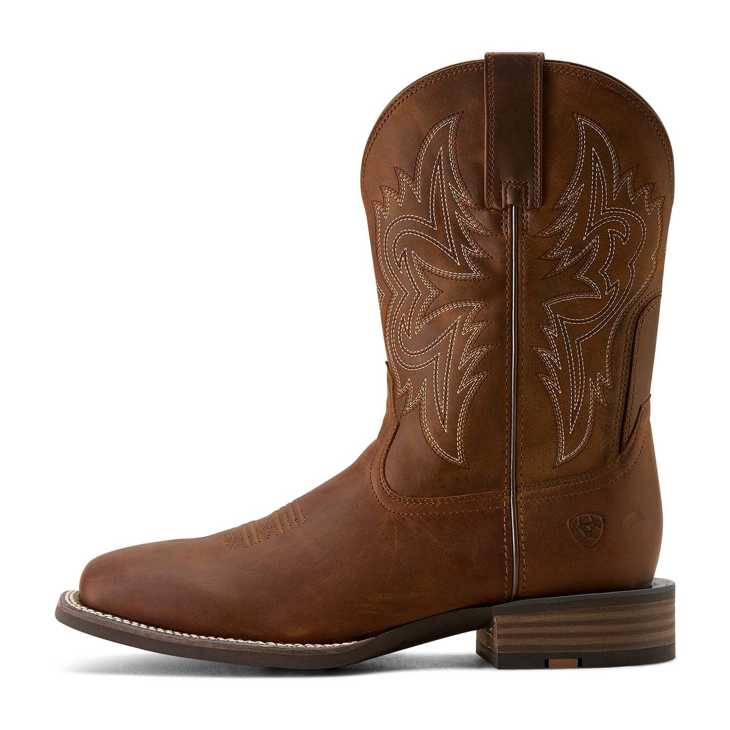 Bota vaquera de trabajo Ariat Western Big Rig con punta cuadrada ancha para hombre – Bota de trabajo cómoda y duradera de cuero