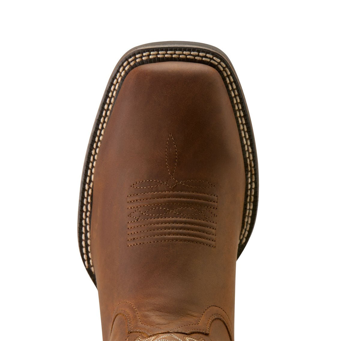 Bota vaquera de trabajo Ariat Western Big Rig con punta cuadrada ancha para hombre – Bota de trabajo cómoda y duradera de cuero
