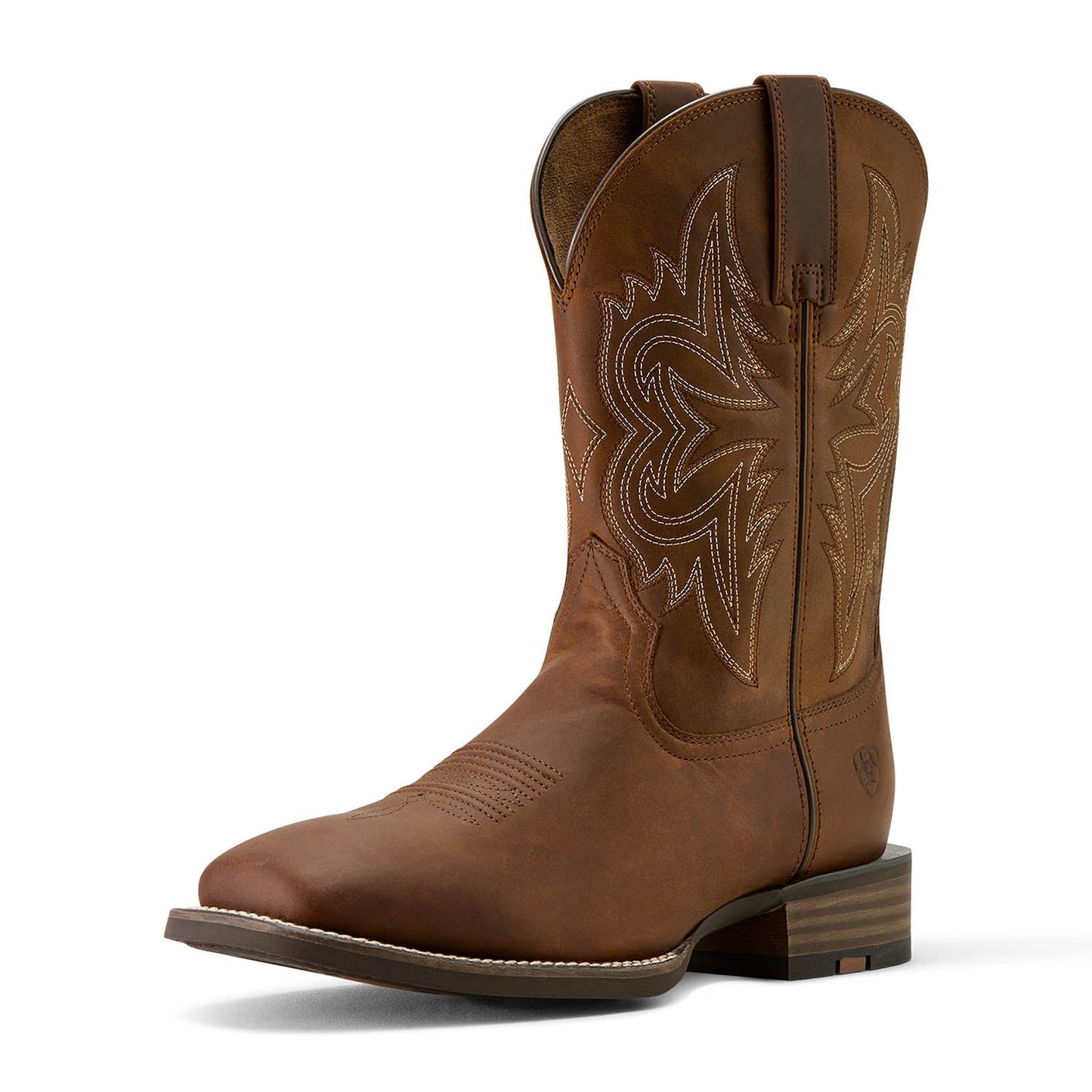 Bota vaquera de trabajo Ariat Western Big Rig con punta cuadrada ancha para hombre – Bota de trabajo cómoda y duradera de cuero
