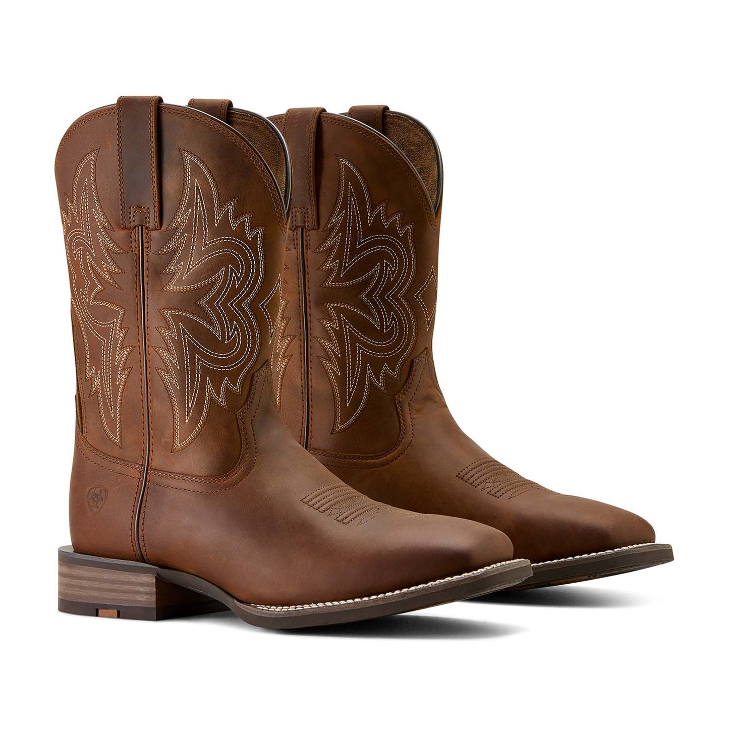 Bota vaquera de trabajo Ariat Western Big Rig con punta cuadrada ancha para hombre – Bota de trabajo cómoda y duradera de cuero