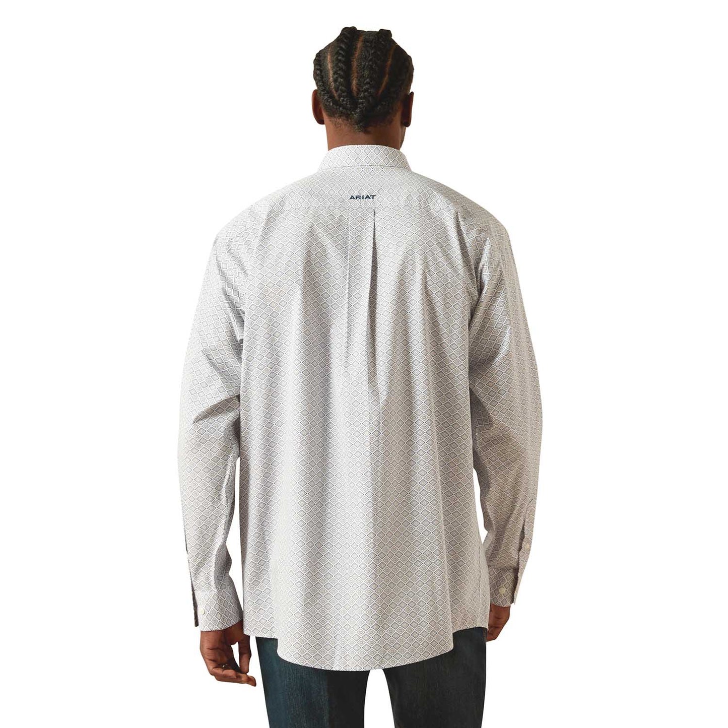 Camisa de manga larga de corte clásico Ariat para hombre sin arrugas "Declan" – Camisa abotonada sin necesidad de planchado