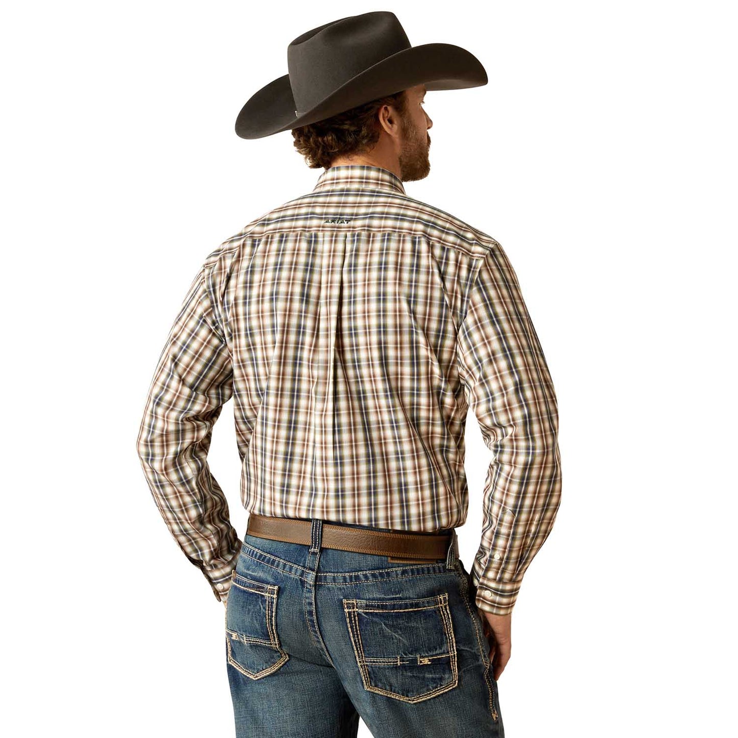 Camisa de manga larga antiarrugas para hombre Ariat Folk