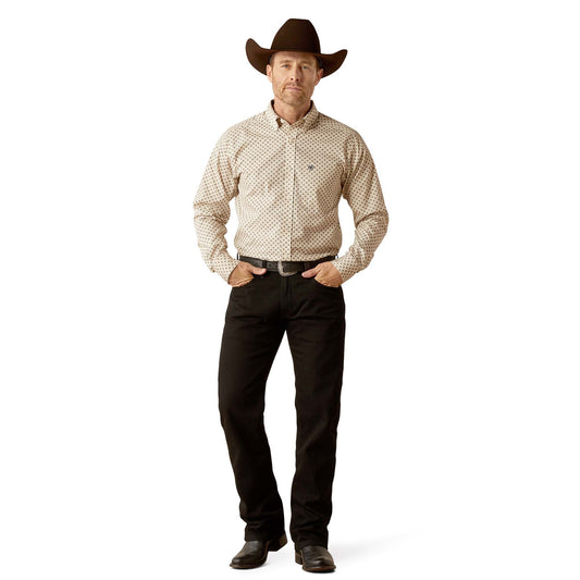 Camisa ajustada de manga larga sin arrugas Fraiser Ariat para hombre