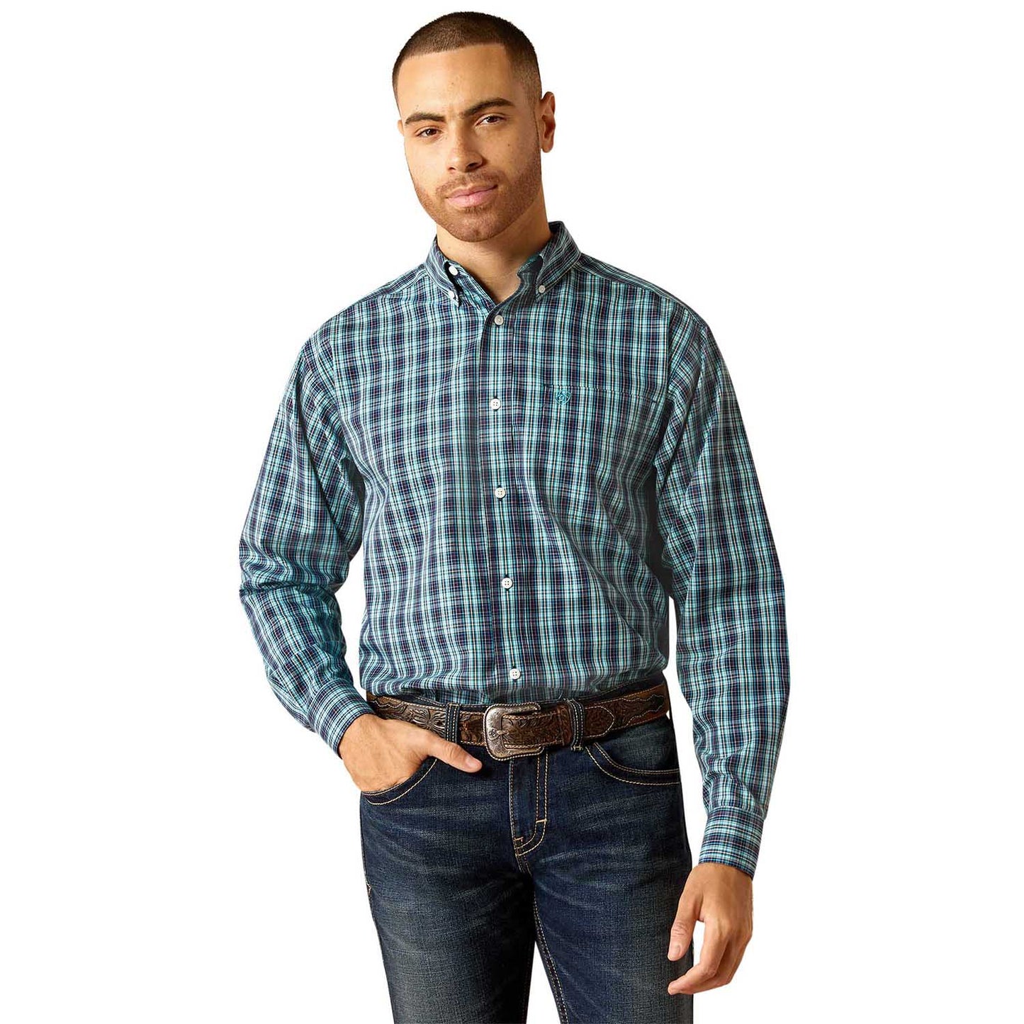 Camisa de manga larga Gibson sin arrugas para hombre Ariat