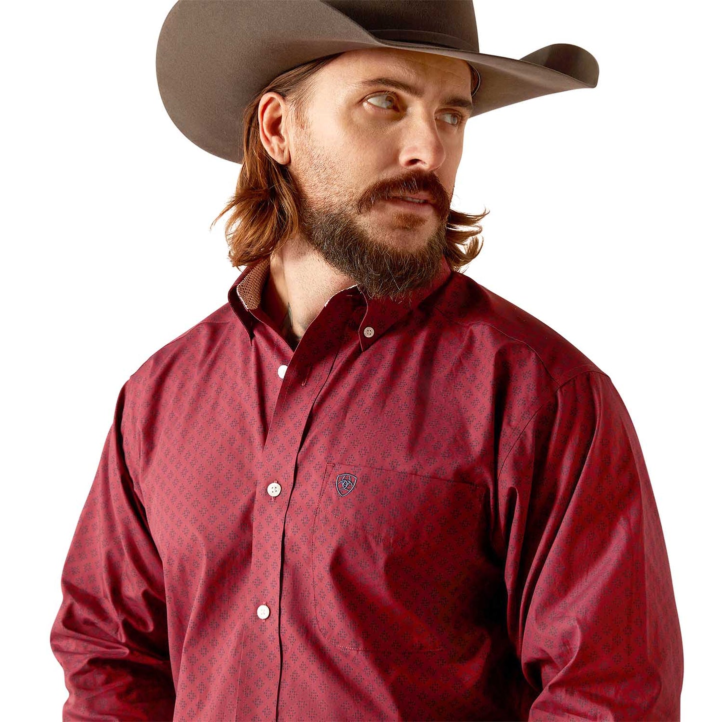 Camisa Ariat Issac de manga larga sin arrugas para hombre