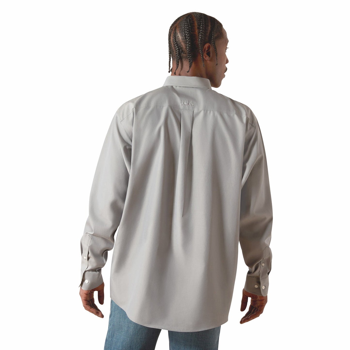 Camisa Ariat de manga larga para hombre, corte clásico, sin arrugas