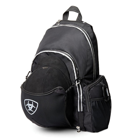 Mochila Ariat Ring Riding – Mochila ecuestre con soporte para casco, anillo para espuelas y sujeta fusta