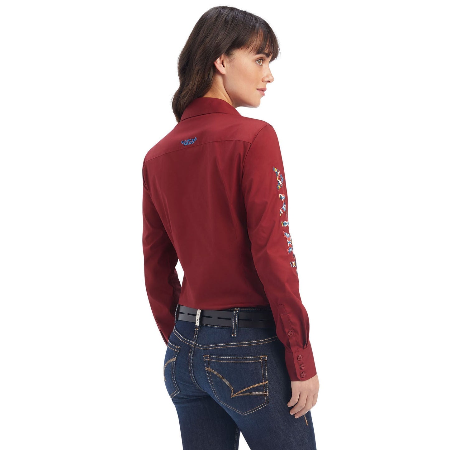 Camisa Ariat para mujer Team Kirby de rendimiento western elástica y resistente a las arrugas